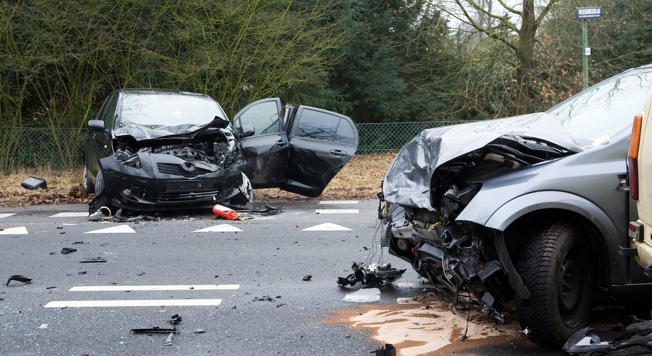 Two Cars in Accident